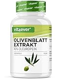Olivenblatt Extrakt - 180 Kapseln mit je 650 mg - Olivenblattextrakt mit 40%...