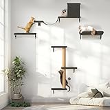 FUKUMARU Kletterwand Katzen Set, 10-teilig Katzen Kletterwand Set, aus robuster...