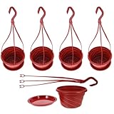 Housoutil Blumenampel Kunststoff, 5 Sätze Runde Blumenampel Toff Aus...