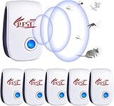 Ultraschall Schädlingsbekämpfer, 6 Stück Mäuseabwehr Mäusevertreiber...