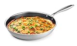 BRATmaxx Edelstahl-Pfanne 20cm | silber 3-lagig mit Wabenstruktur | Bratpfanne &...