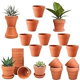 Kinfezlon 24 Stück 5 X 5.5 cm Terrakotta Topf, Tontöpfe Klein, Kleine...