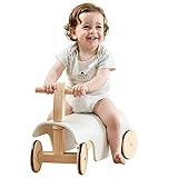 labebe Kinder Lauflernhilfe Holz Rutschauto Vierrad Push Spielzeug, Baby Walker,...