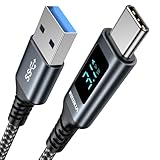 USB C Kabel 1M 3.1A Schnellladekabel USB C, QC 3.0 & USB 3.0 5Gbps Datenrate...