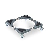 Relaxdays Pflanzenroller, ausziehbarer Blumenroller, BxT: 44x44–70x70 cm, für...