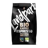 Landpark Bio Kaffee Espresso 500g (1er Pack) - Arabica & Robusta Kaffeebohnen -...