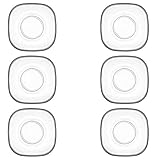 technic24 Zen-Serie Lav 6-teiliges Untertassen-Set aus hochwertigem Glas,...