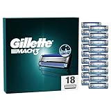 Gillette Mach3 Rasierklingen, 18 Ersatzklingen für Nassrasierer Herren mit...