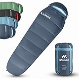 NORDMUT® Schlafsack Outdoor 3-Jahreszeiten [300 GSM] -4°C bis 6°C Schlafsack...