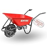 Extol Premium Elektrische Schubkarre mit Akku I 80L Mulde I 150kg Traglast I...