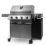 Schickling Gasgrill PremioGas XL III Burner Plus - Edelstahlgrill Grillwagen mit...