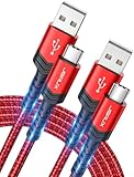 JSAUX USB C Kabel 3,1A [2 Stück 2M], USB Typ C Ladekabel Schnellladung...