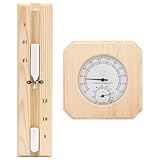 vidaXL 2-in-1 Sauna Hygrothermograph Sanduhr Set Saunazubehör Hygrometer...