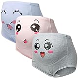 Damen Umstandsslip 3 Stücke Baumwolle Hohe Taille Elastisch...