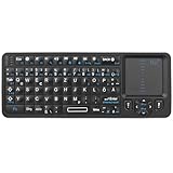 Rii Mini Tastatur Bluetooth mit Touchpad, Wireless Tastatur mit IR-Lernen und...