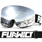 FUNWICT Skibrille Herren Damen Skibrille für Brillenträger Anti-Beschlag mit...