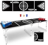 Stagecaptain Beer Pong Tisch “Basic” - Stabiler Klapptisch aus Alu -...