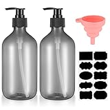 2 Stück 500 ml Shampoo Flaschen zum Befüllen, Duschgel Flasche, Leere...