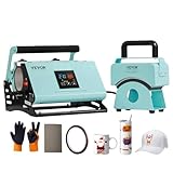 VEVOR 2-in-1-Heißpresse für Becher und Hüte, Mini-Heißpresse für Hüte und...