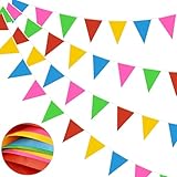 20 m lange Wimpelkette, wiederverwendbare Wimpelkette aus Polyesterstoff,...