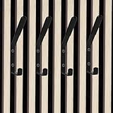 Lavedas 4 Akustikpaneele Haken schwarz garderobehaken schwarz kleiderhaken...