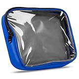 PULOX Modultasche in Blau / 26 x 21 x 6 cm mit Klarsichtfenster und...