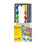 Eberhard Faber 578312 - Wasserfarbkasten Winner, 12 Farben mit Deckweiß und...