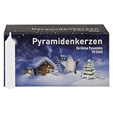 Pyramidenkerzen klein, weiß ca. 14 x 74 mm / 50 Stück/Pack, Weihnachtskerzen,...