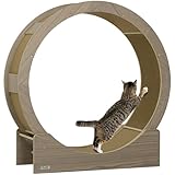 PawHut Katzenlaufrad Laufrad für Katzen 91 cm mit Bremse, Kratzbrett, Katzenrad...