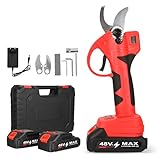 Gartenschere Elektrische mit 2 x 2000mAh Wiederaufladbar Batterie und LCD...