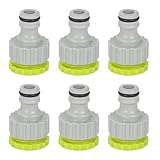 6 Stück Wasserhahn Anschluss, Garten Hahnverbinder Wasserhahnanschluss, 2-in-1...