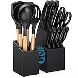 ACOQOOS Messerblock Messerset - 18-teiliges küchenmesser set für den...