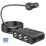 Gerbala 7 IN1 Zigarettenanzünder Verteiler, 127W USB C Steckdose PD und QC 3.0...
