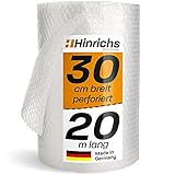 Hinrichs Perforierte Luftpolsterfolie 20m x 30cm - Ideal für Versand,...