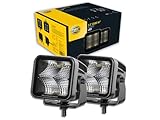 HELLA LED Zusatzscheinwerfer Black Magic Cube Set 3,2 Zoll 3000 echte Lumen...