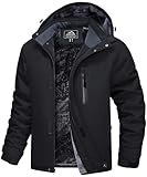 MAGCOMSEN Winterjacken Herren Warm Softshelljacke Winddicht Wasserdicht Skijacke...