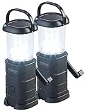 Semptec Urban Survival Technology Kurbellaterne: 2er-Set LED-Camping-Laternen,...