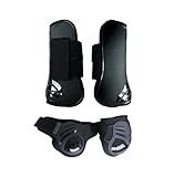 Merauno® Gamaschen Pferde 4er Set Gamaschen Paar für vorne hinter Hartschale...