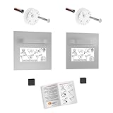 hang-it Spiegelbefestigung Set Premium M - 2 Stück Spiegelbleche 100x100 mm und...