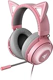 Razer Kraken Kitty - Kabelgebundenes Gaming Katzenohren-Headset (anpassbarer RGB...