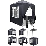 LEADZM 2x2m Pavillon,Pop-up,Winddicht,Wasserdicht,Faltpavillon,UV Schutz...