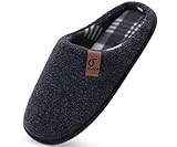 COFACE Hausschuhe Herren Filz Warme Bequem Männer Pantoffeln mit Anti-Rutsch...