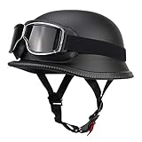 Deutsch Helm Halboffenen Vintage Öffnen Motorradhelm Halb-Helm...