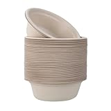 BUCOMTU 50 Stück Einweggeschirr, Einweg Suppenschalen, umweltfreundliche...