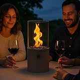 TOM Innovation XXL Gas Tischkamin - 12h Brenndauer für Indoor & Outdoor –...