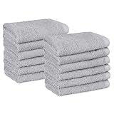 Amazon Basics Face Towels for bathroom, 100% Cotton Extra Absorbent washcloth,...