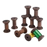 PH PandaHall 10PCS Vintage Holzspule Holz Nähen Stickerei Faden Spule Textil...
