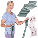 TheraBand 2,50m im PE Beutel mit Anleitung grün | Fitnessband | Gymnastikband |...