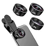Smartphone-Objektiv, 3-in-1-Objektiv-Set für Handy, 120 ° Weitwinkel-Objektiv,...