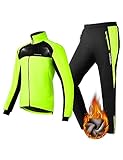 ROCKBROS Fahrrad Jacke + Hose Set Winter Thermo Fahrradbekleidung Hohe...